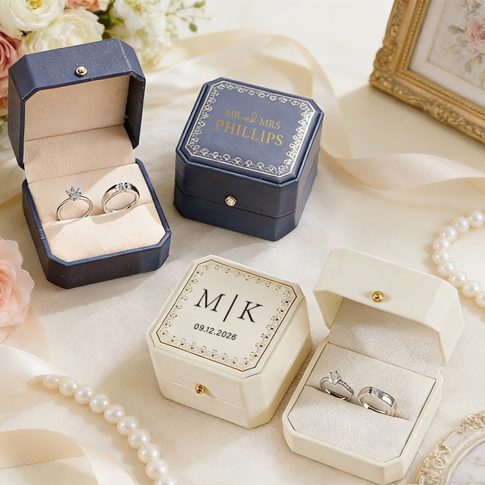 Personalized Faux Leather Ring - đánh giá và giá Velvet Jewelry Box