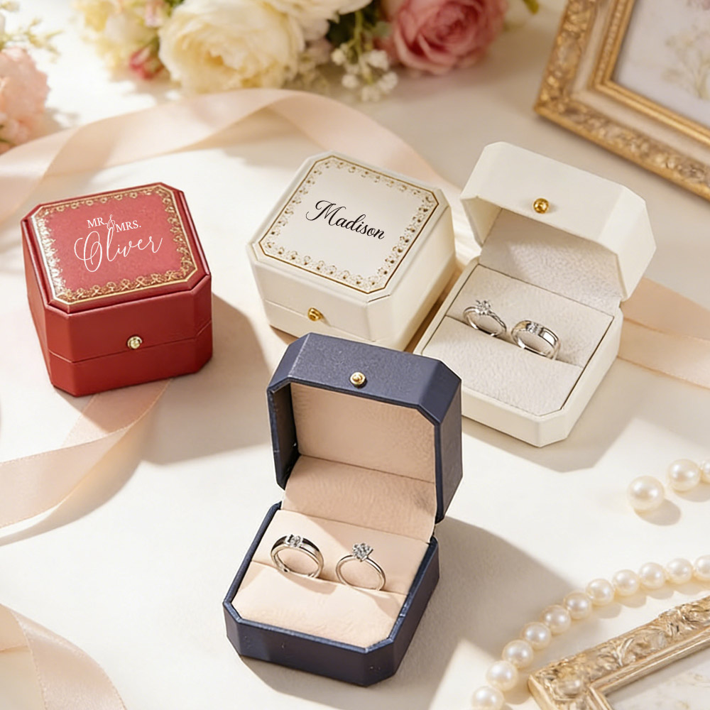 Personalized Faux Leather Ring - đánh giá và giá Velvet Jewelry Box